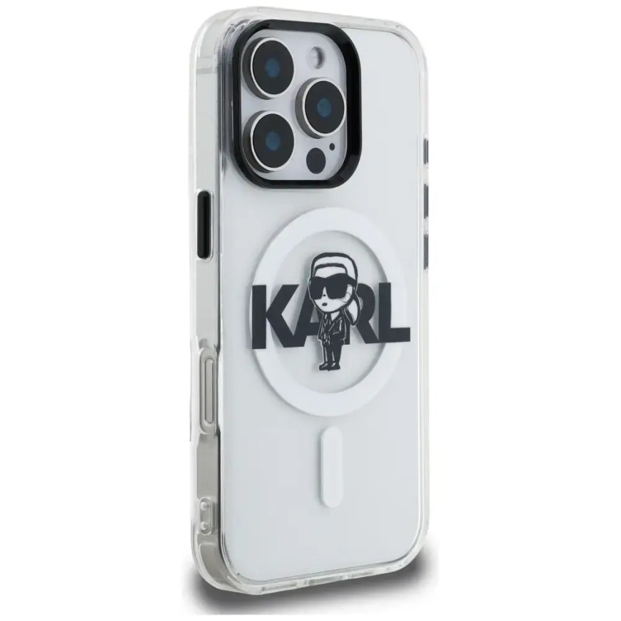 Karl Lagerfeld IML Karl Sketch Logo telefoni ümbris MagSafe toega iPhone 16 Pro Max läbipaistev – 4