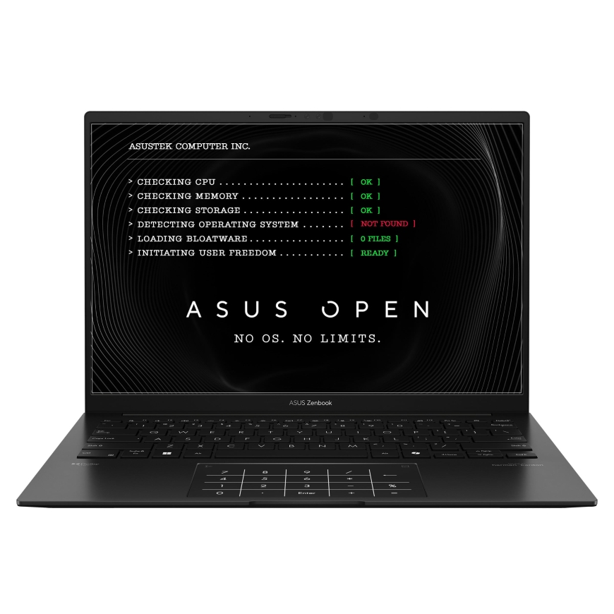 Asus Zenbook 14 UM3406GA-OPEN1 14" kannettava, ilman käyttöjärjestelmää, musta
