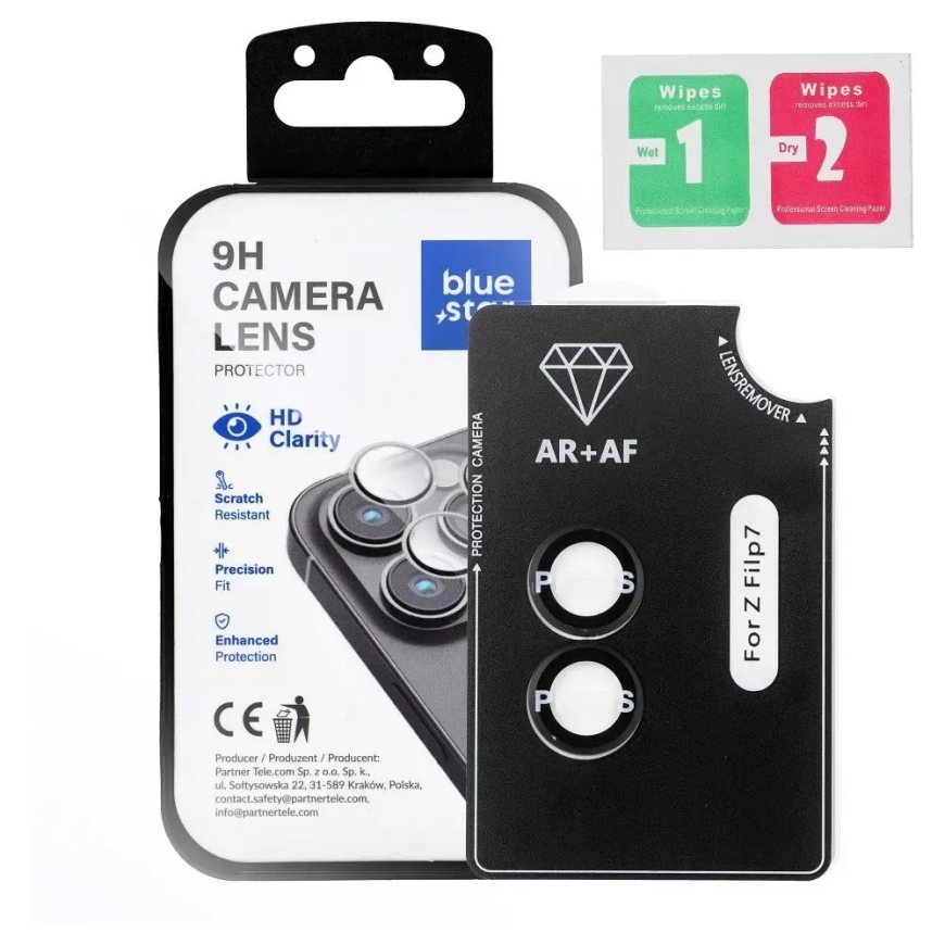 Blue Star Easy Install camera lens protector for Samsung Galaxy Z Flip 7 (F766) black