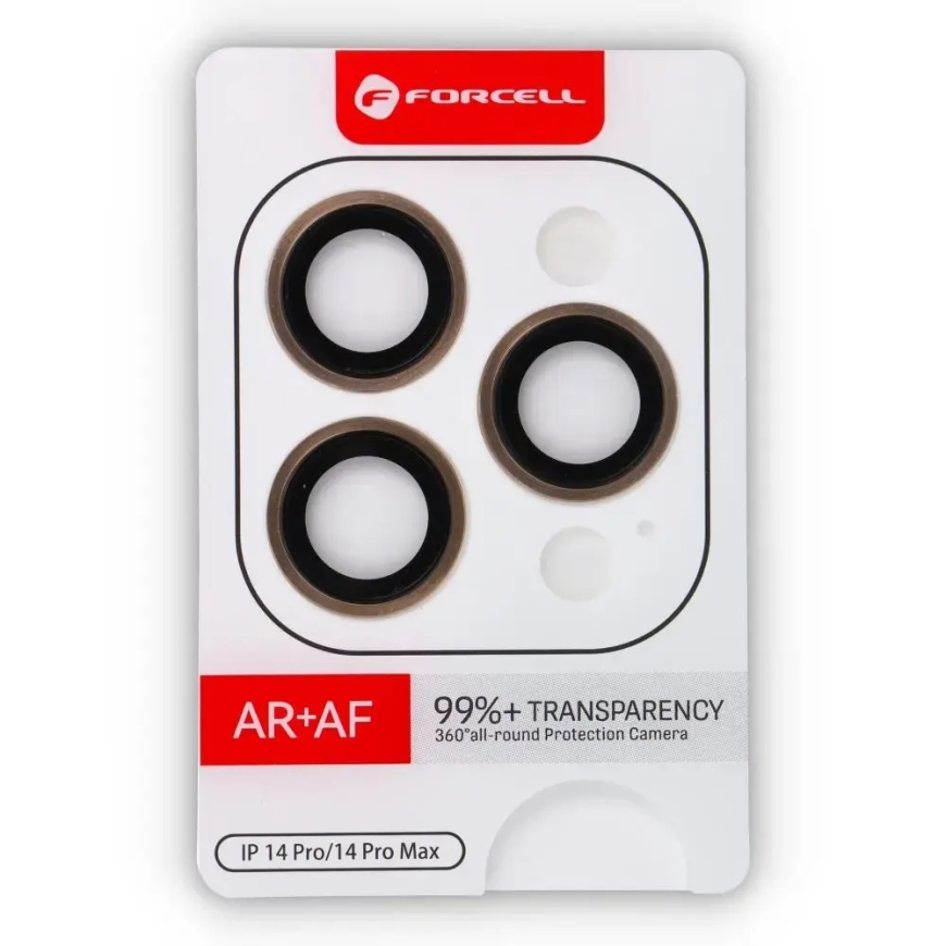 Forcell Premium kameros apsauginis stiklas telefonui iPhone 14 Pro | iPhone 14 Pro Max auksinis – 4