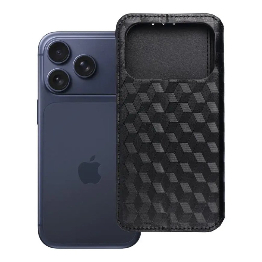Cubic Book grāmatveida maciņš telefonam iPhone 17 Pro melns – 3