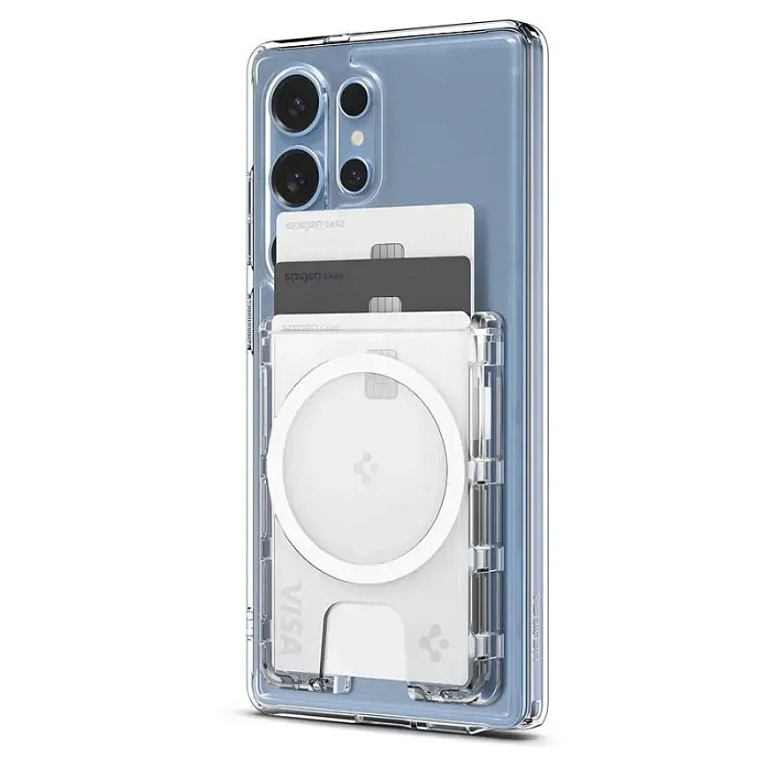 Чехол Spigen Ultra Hybrid Wallet MagSafe+, прозрачный - серия Samsung Galaxy S25 – 2
