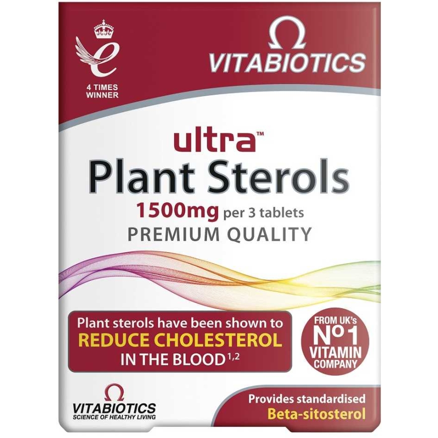 Vitabiotics Ultra растительные стериолы 500 мг пищевая добавка, 30 таблеток
