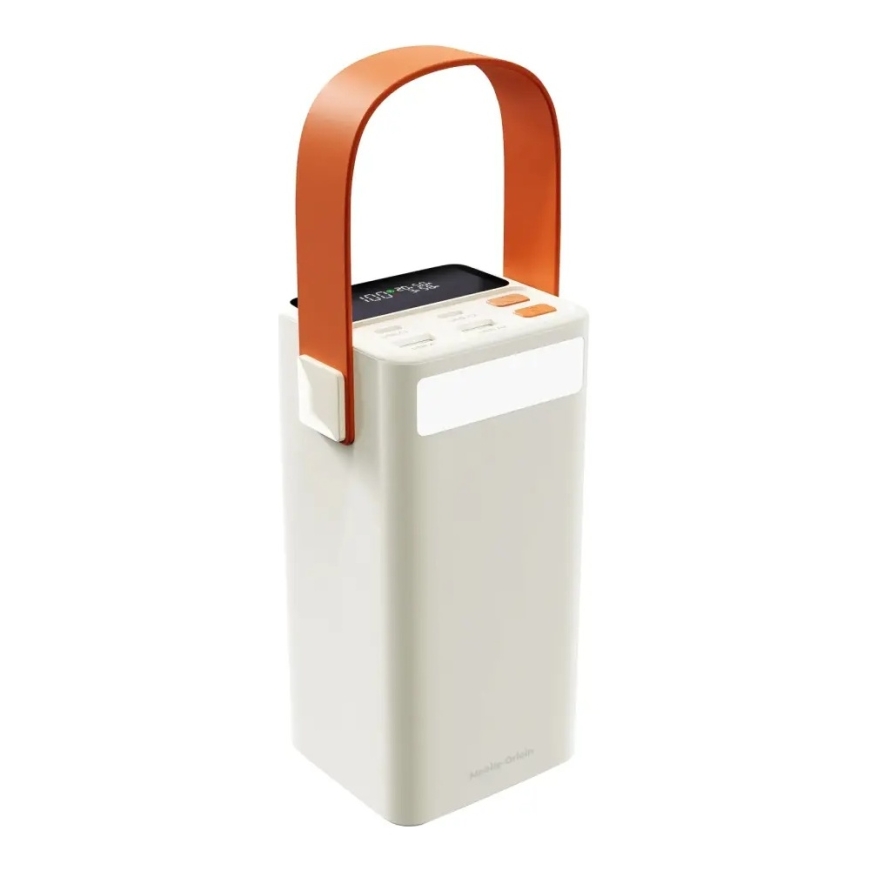 Mobile Origin PowerBank 65W PD 50000mAh LCD-näyttö ja taskulamppu PB18 - 2x USB-C + 2x USB-A – 2