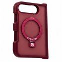 Apple iPhone Duo Shield maciņš ar MagSafe un statīvu, matēts gredzens, bordo Apple iPhone Duo Shield maciņš ar MagSafe un statīvu, matēts gredzens, bordo