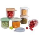 BEABA 6-Piece Glass Container Set (250 ml), Natural Colours BEABA 6-Piece Glass Container Set (250 ml), Natural Colours