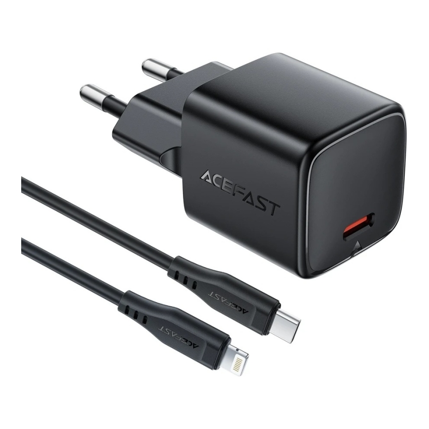 Зарядное устройство Acefast A117 20W GaN USB-C + кабель USB-C на Lightning 1,2 м черный – 2