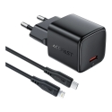 Acefast A117 20W GaN USB-C Charger + USB-C to Lightning 1.2m cable black Acefast A117 20W GaN USB-C Charger + USB-C to Lightning 1.2m cable black