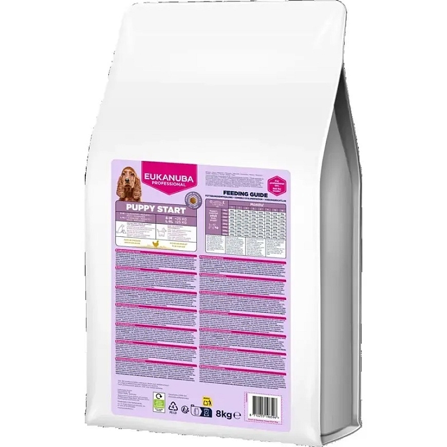 Kuiva ruokaa pennuille - EUKANUBA Puppy Start kaikille rotuille - Kasvattajakassi 8 kg