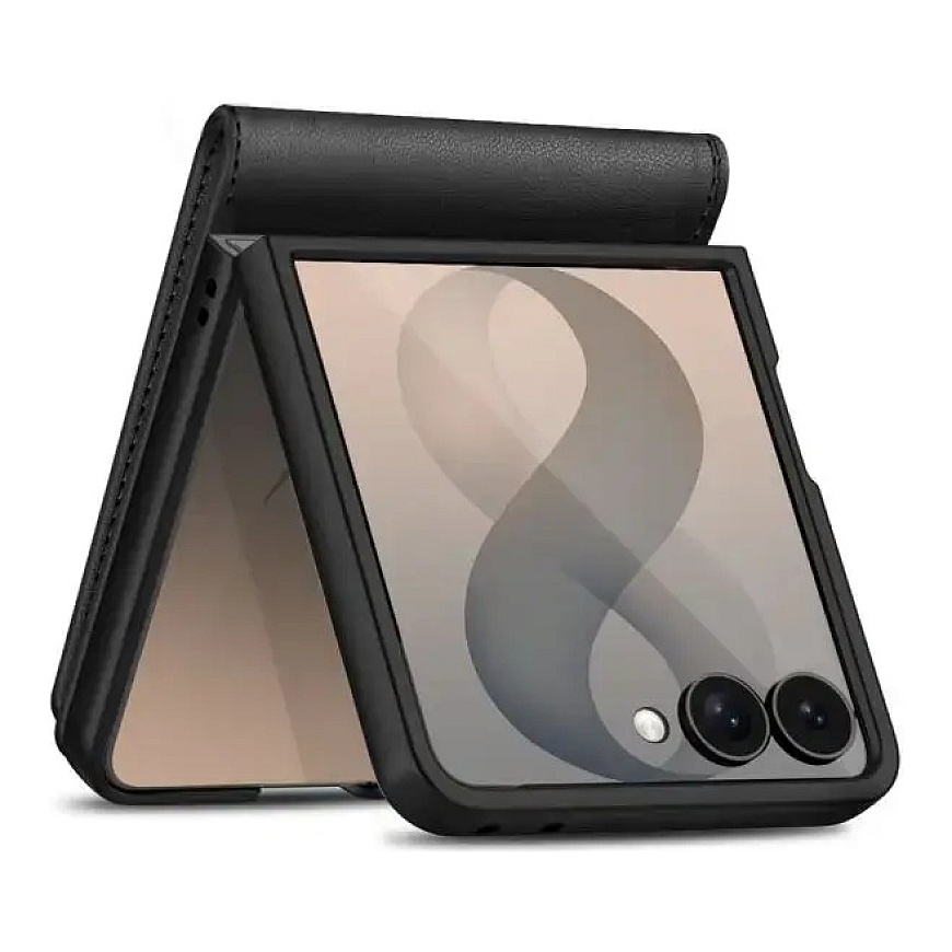 TECH-PROTECT WALLET kirjatyyppinen puhelinsuojus Samsung Galaxy Z Flip 8:lle (F776) musta – 3