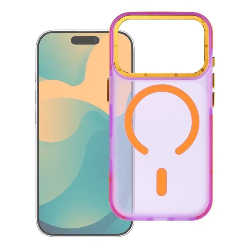 Kaitseümbris iPhone 18 Pro / 17 Pro Forcell F-Protect Vivid Premium, ühilduv MagSafe, lilla