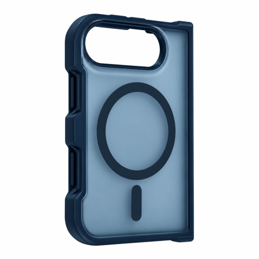 Apple iPhone Duo Silver-Shield Skin Feel 2-in-1 MagSafe dėklas tamsiai mėlynas