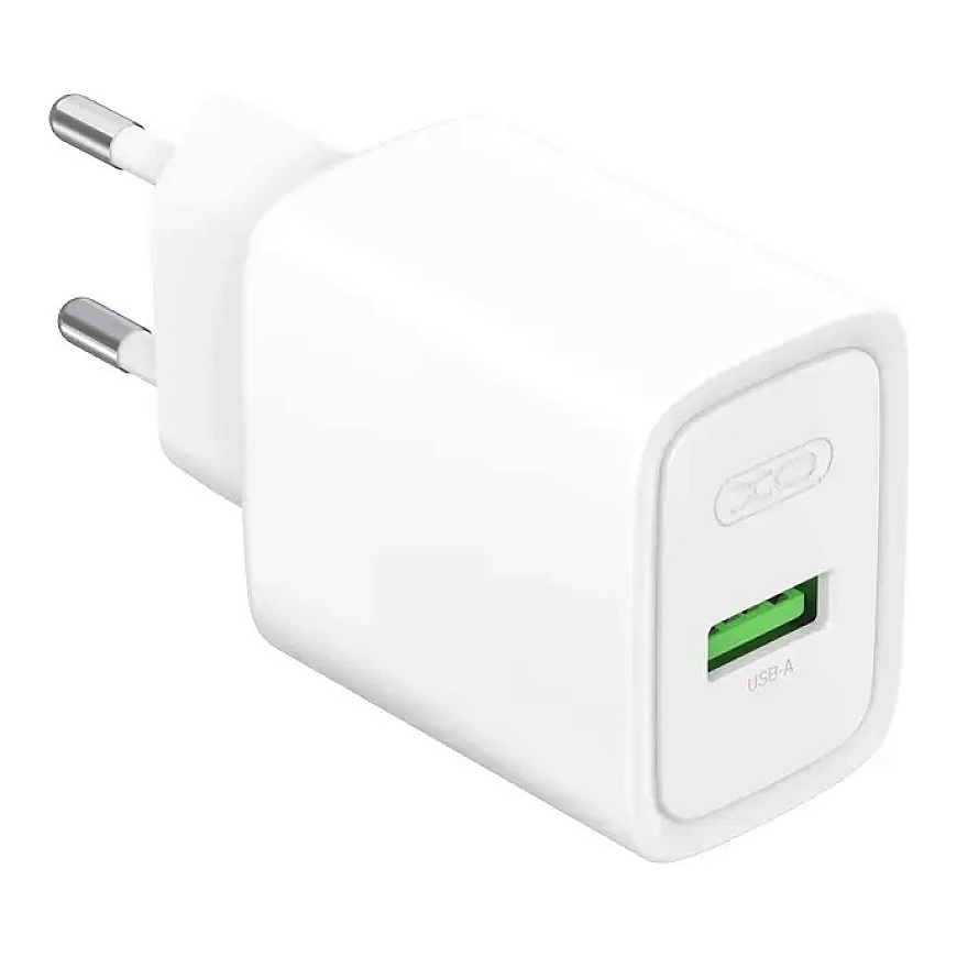 XO CE50 travel charger | 18W | QC | USB-A, USB-C | with USB-C cable included | white – 3