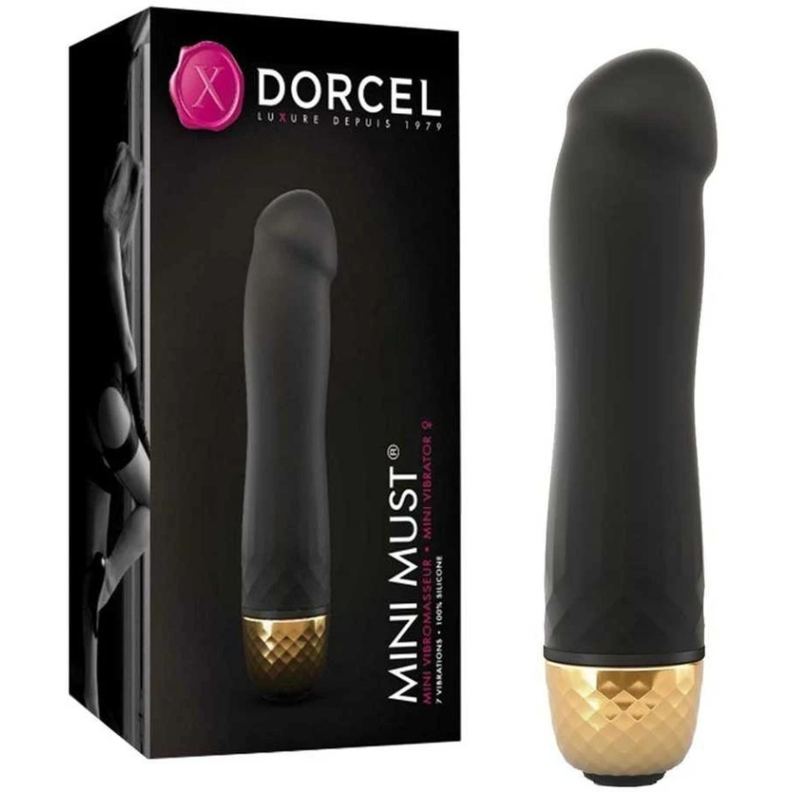 Marc Dorcel Klasiskā Dorcel Mini Must vibrators, 7 režīmi, 12 cm – 3
