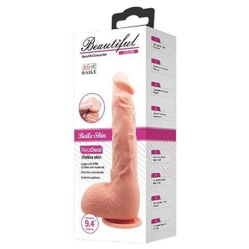 Baile Vibrators LYBAILE „Beautiful Encounter Jason“ tõeline dildo 24 cm suurune keha