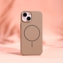 Silicone Thin Mag чехол с поддержкой MagSafe для телефона iPhone 16e коричневый