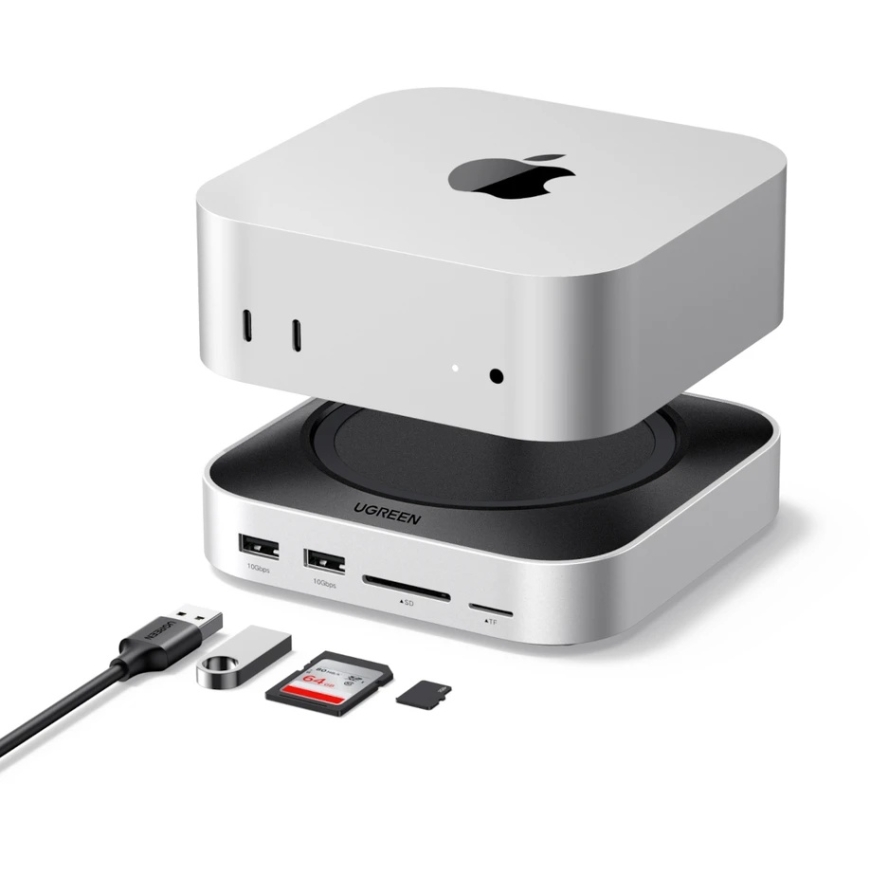UGREEN USB-C Mac Mini M4/M4 Pro 11w1 - harmaa – 2
