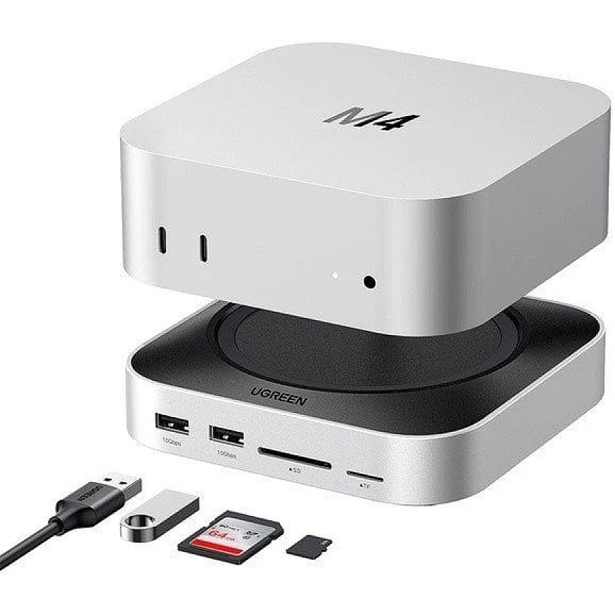 UGREEN USB-C uz Mac Mini M4/M4 Pro 11w1 - pelēks – 3