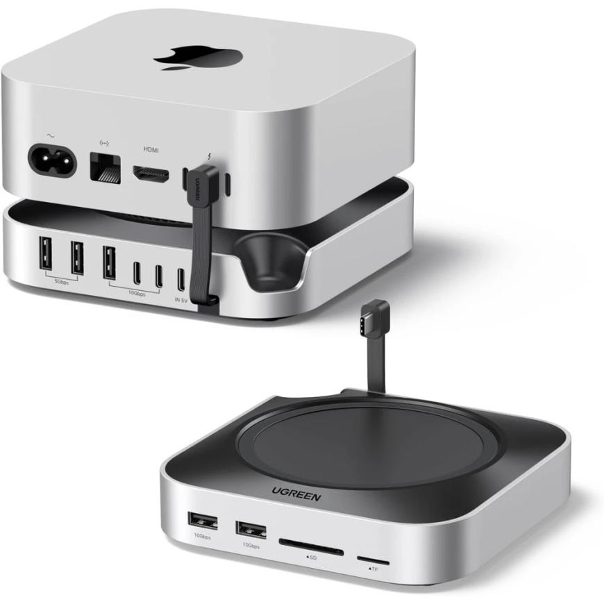 UGREEN USB-C к Mac Mini M4/M4 Pro 11w1 - серый – 4