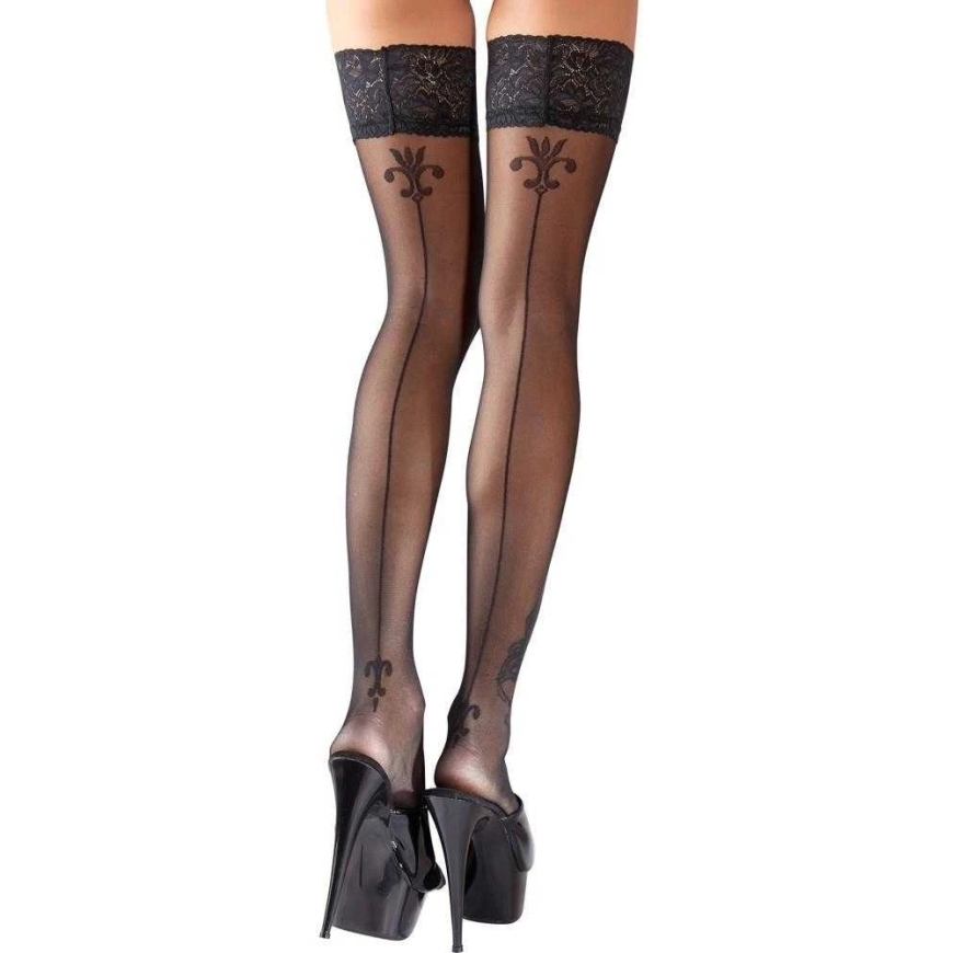 Cottelli Legwear Stay-up Stockings with Seam 4 – 5