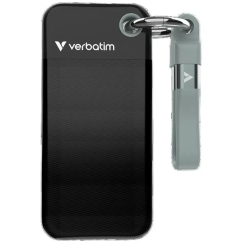 Išorinis diskas Verbatim Pocket SSD 512GB - raktų pakabukas su USB-C kabeliu 3.2 gen.2 juodas pilkas 32282