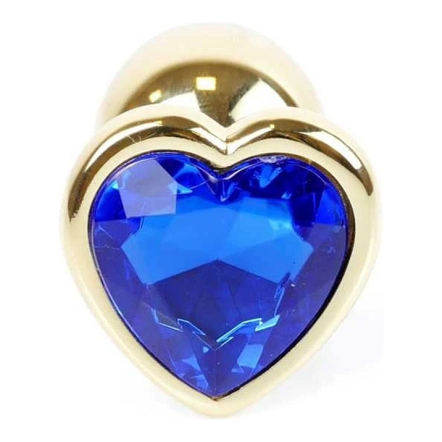 B Series Heavyfun B series Heavyfun Steel golden anal plug with a crystal heart 7cm – 2