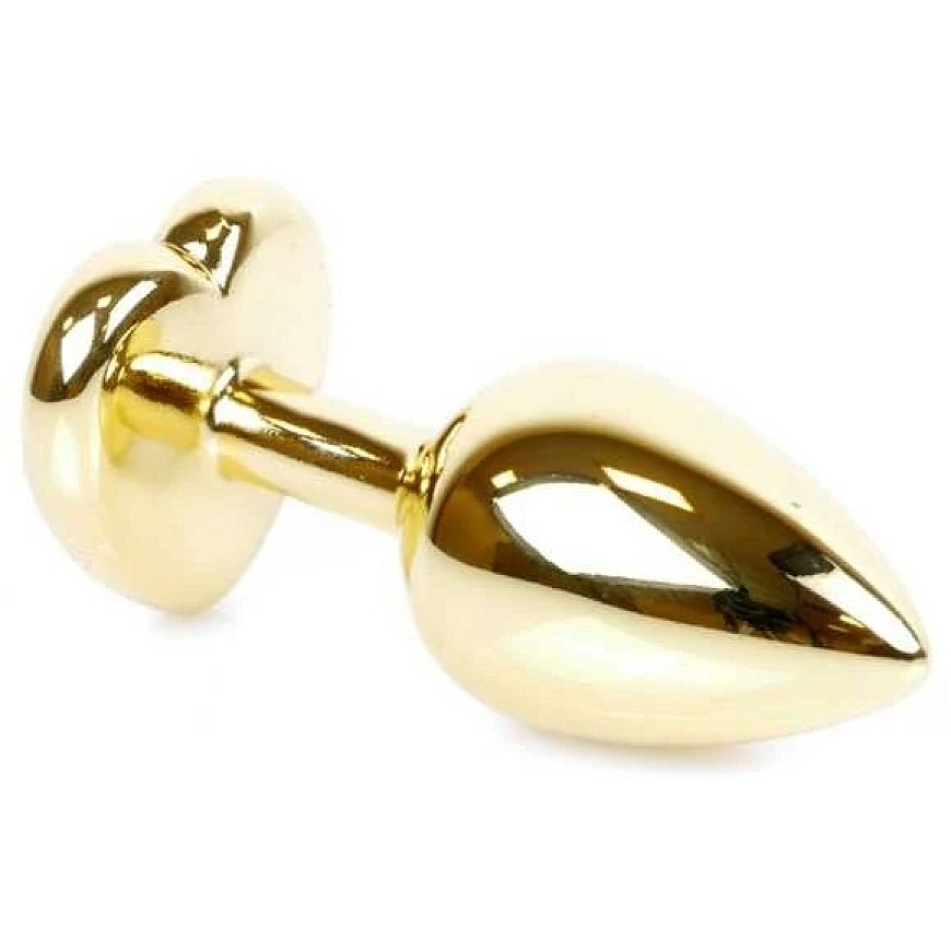 B Series Heavyfun B sērija Heavyfun Tērauda zelta anālais spraudnis ar kristāla sirdi 7cm – 3