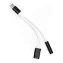 2-in-1 adapter USB-C to USB-C | 3.5mm | black 2-in-1 adapter USB-C to USB-C | 3.5mm | black