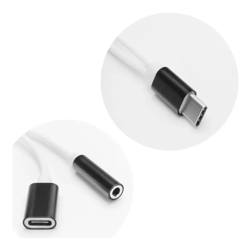 2-in-1 adapter USB-C to USB-C | 3.5mm | black – 2