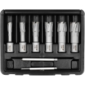 Toya Sa Poland TCT Core Drill Set for Magnetic Drilling Machines 12–27 mm, 8 pcs. (YT-43410) Toya Sa Poland TCT Core Drill Set for Magnetic Drilling Machines 12–27 mm, 8 pcs. (YT-43410)