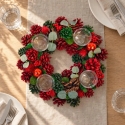 Home Styling Collection Advento wreath with 4 candle holders and pine cones, Ø 34 cm Home Styling Collection Advento wreath with 4 candle holders and pine cones, Ø 34 cm
