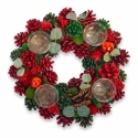 Home Styling Collection Advento wreath with 4 candle holders and pine cones, Ø 34 cm Home Styling Collection Advento wreath with 4 candle holders and pine cones, Ø 34 cm