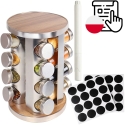 RTO - rotating spice rack with containers 16 pcs spice jar set - or100