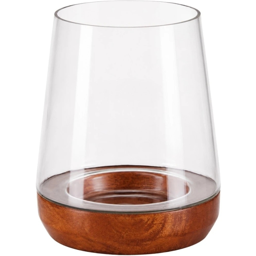Home Styling Collection Laterna puidust alusel, 20 cm