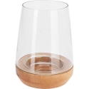 Home Styling Collection Lyhty puupohjalla, 20 cm