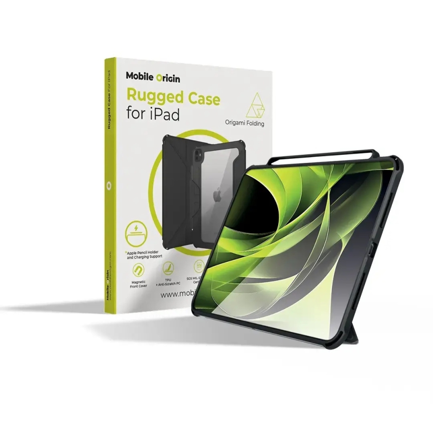 Mobile Origin Rugged Kott, must - iPad Pro 11" M2 2022 4. põlvkond – 2