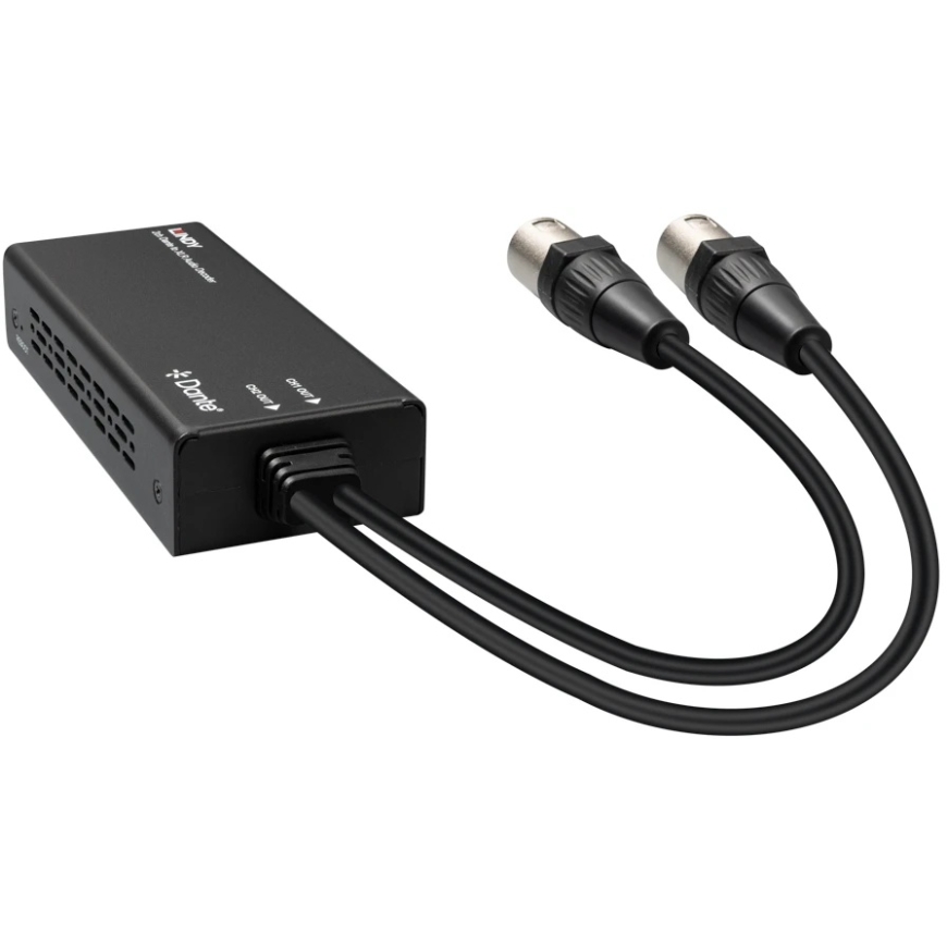 Garso Dekoderis - Lindy 2ch Dante į XLR 96kHz 24-Bit PoE Juodas – 4