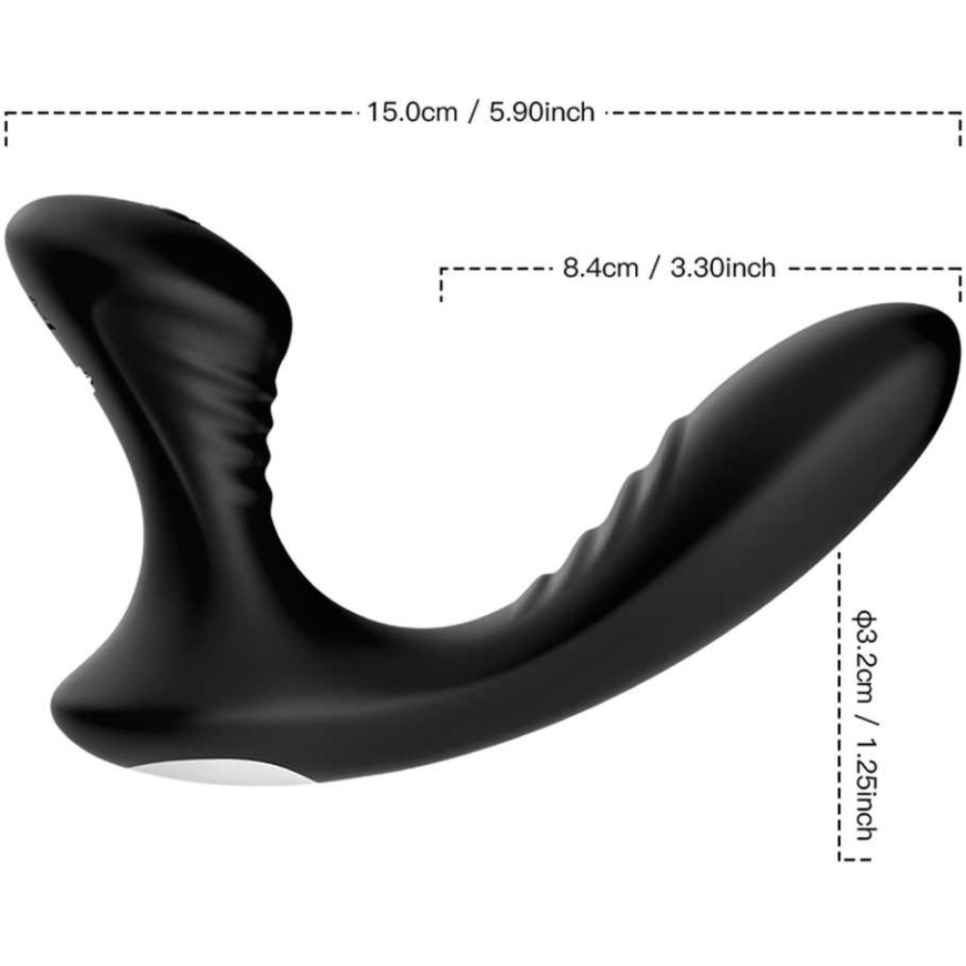 B Series Joy Prostates Masāža Vīriešu Vibrators ar Pulti Melns – 3