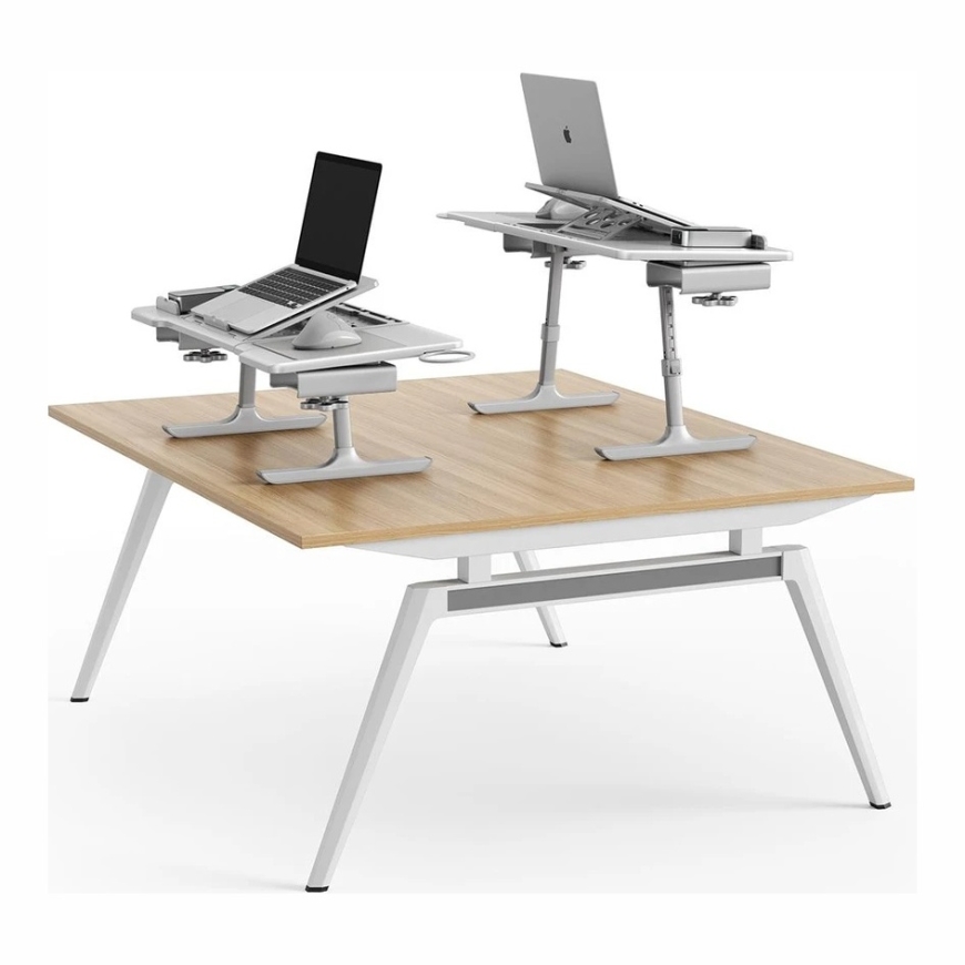 Spacetronik Lumbo A02 Pārvadāmo Datoru Statīvs Pie Krēsla, Pelēks – 4