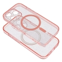 Чехол для iPhone 15 Clear Mag Cover, совместимый с MagSafe (защита камеры), розовый с блеском Чехол для iPhone 15 Clear Mag Cover, совместимый с MagSafe (защита камеры), розовый с блеском