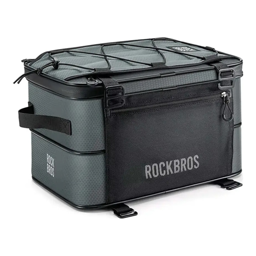 Rockbros A30 ROAD TO SKY saliekamā velosipēda soma bagāžniekam 15-30L - Pelēka