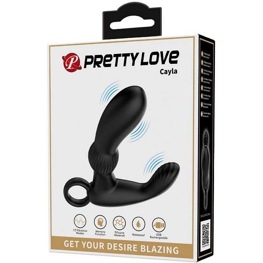 PRETTY LOVE - Cayla черный, 12 режимов вибрации, функция памяти – 2