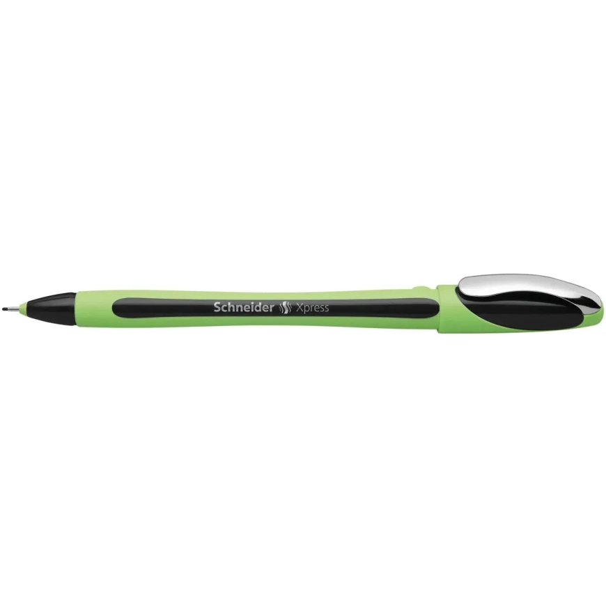 Fineliner pen SCHNEIDER XPRESS 0.8mm, green body, black ink – 4