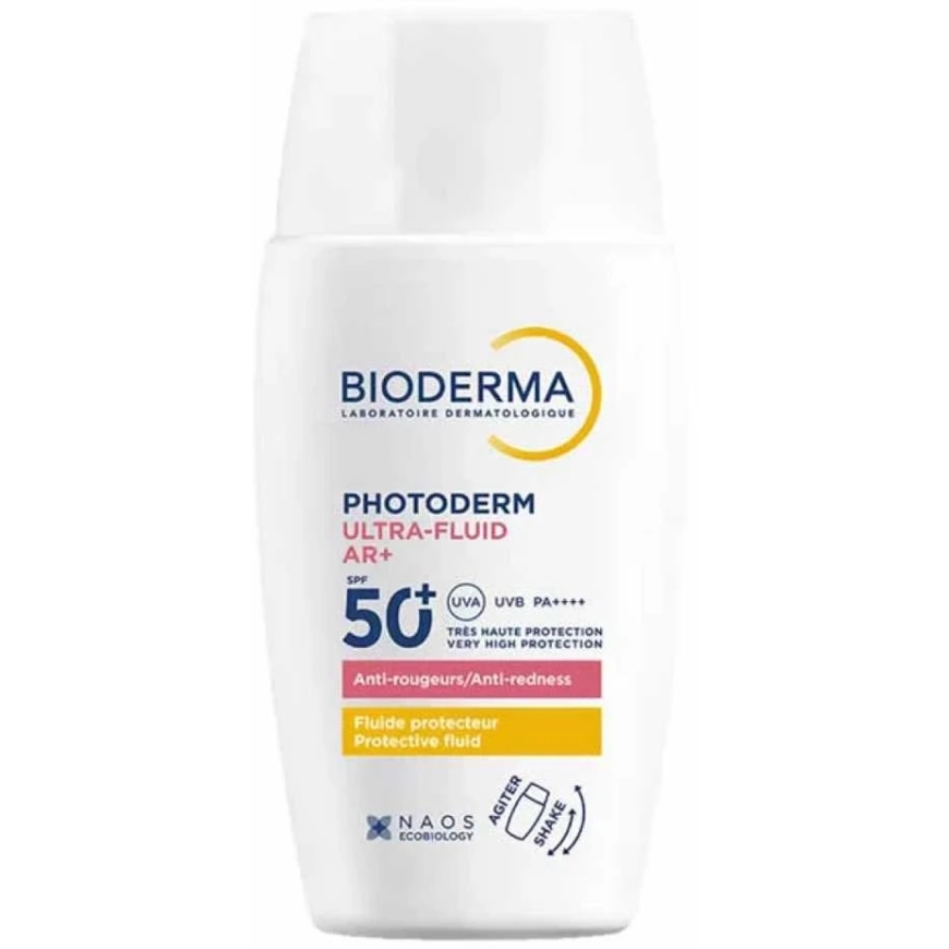 Bioderma Photoderm Ultra-Fluid AR+ SPF 50+ защитный флюид для лица для чувствительной кожи, склонной к покраснению, 40 мл