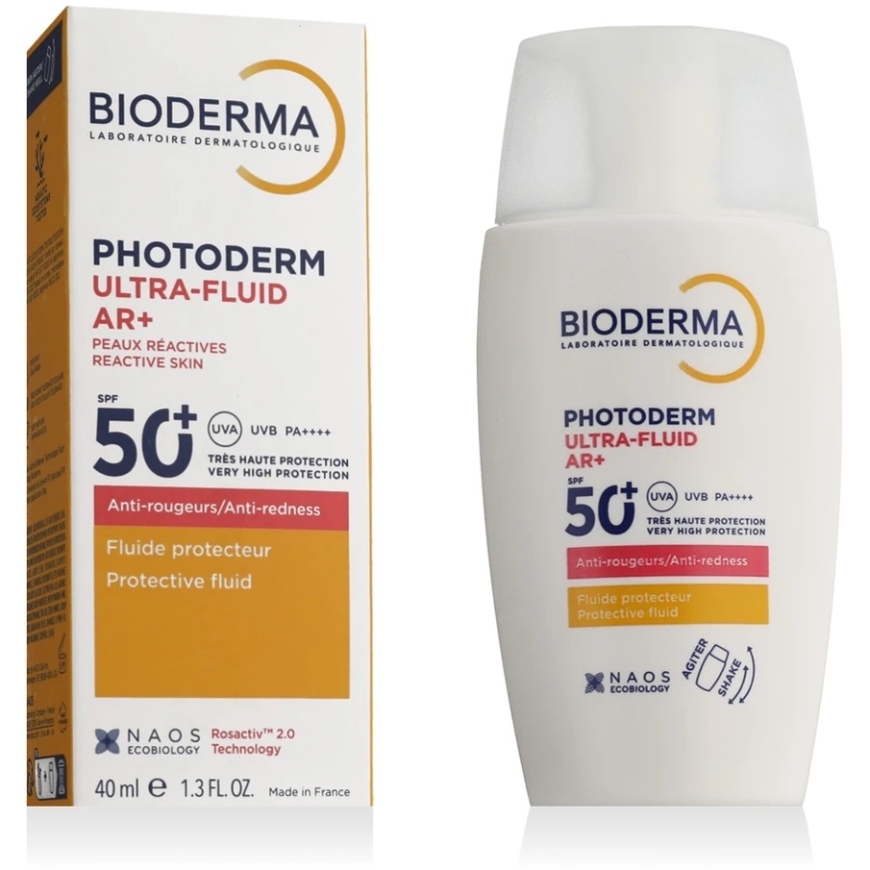 Bioderma Photoderm Ultra-Fluid AR+ SPF 50+ aizsargkrēms sejai jutīgai ādai, kas ir pakļauta apsārtumam, 40 ml – 3