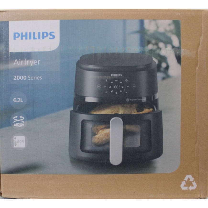 IZPĀRDOŠANA. NA231/00 Gaisa friteze, 1700 W, Panna ietilpība 6.2 L, Melna, Sudraba | Gaisa friteze | NA231/00 | Jauda 1700 W | I