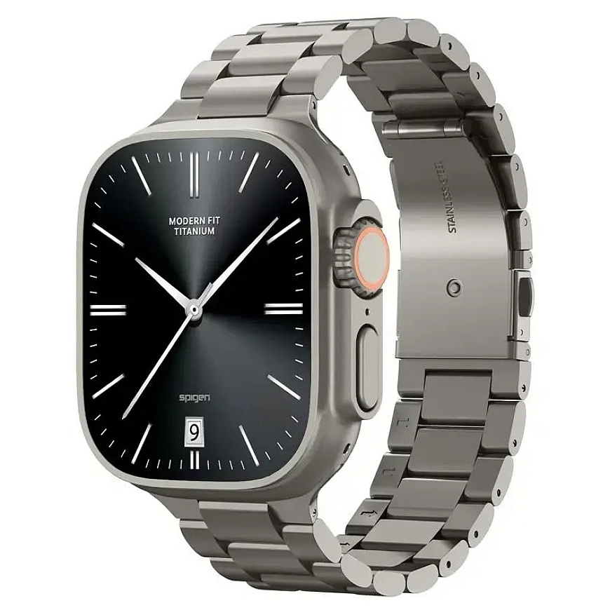 Spigen Modern Fit Titanium, luonnollinen titaani - Apple Watch 49mm/46mm/45mm/44mm