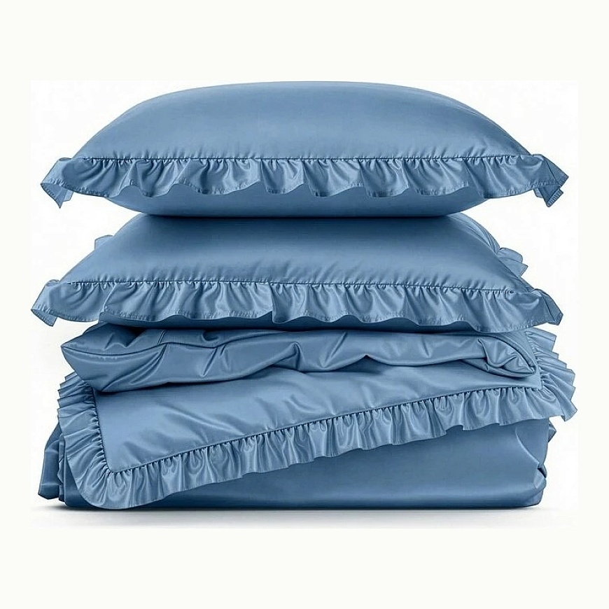 Bedding Set Eurofirany D91/POS/MI/FAL/3 160X200 70X80/X2 WHITE – 2