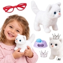 WOOPIE Interactive Plush Kitten Toy with Sound, Accessories: Crown and Glasses WOOPIE Interactive Plush Kitten Toy with Sound, Accessories: Crown and Glasses