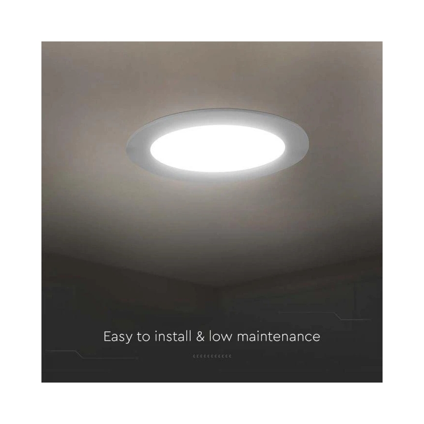 V-tac 24W LED recessed panel, white, 4000K – 2
